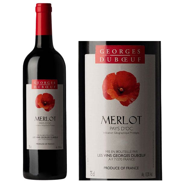 Rượu vang Pháp Georges Duboeuf Merlot Pays