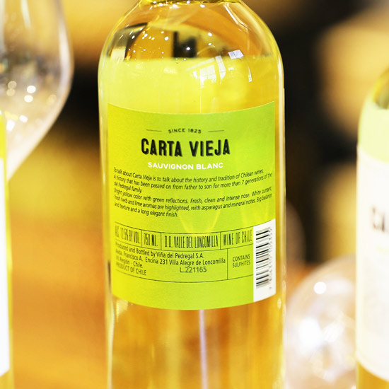 Rượu Vang Chile Carta Vieja Sauvignon Blanc