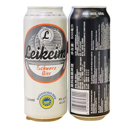 Bia Leikeim Schwarz Bier 4,9% Đức – thùng 24 lon 500ml