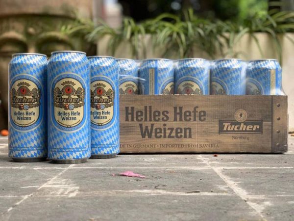 Bia Tucher Helles Hefe Weizen 5,2% Đức – thùng 24 lon 500ml
