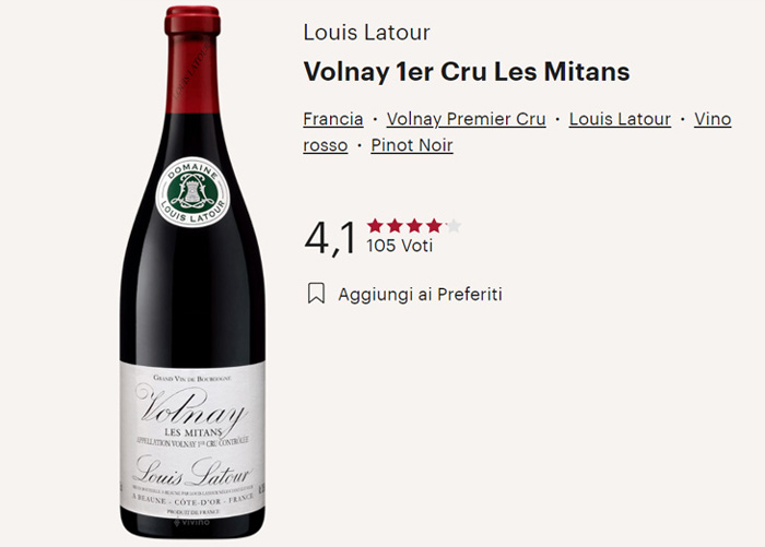 Rượu Vang Pháp Louis Latour Volnay Premier Cru Les Mitans