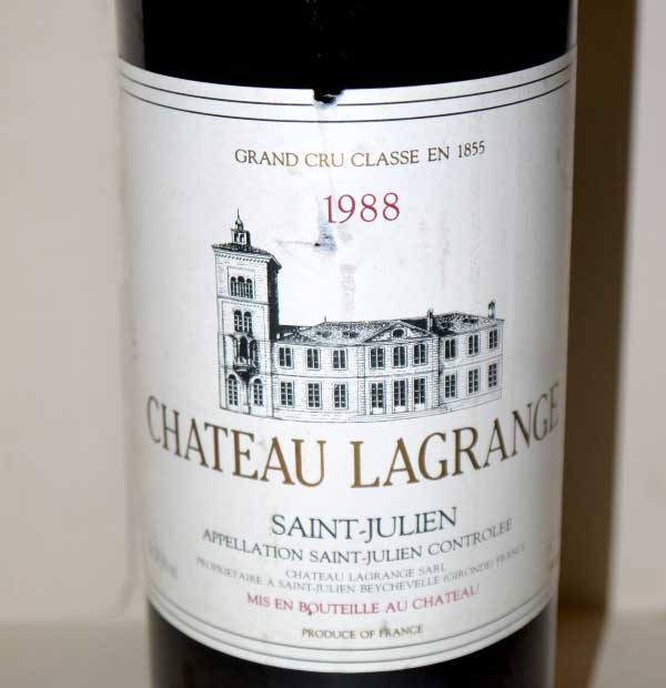 Rượu vang Pháp Chateau Lagrange Saint Julien 1988