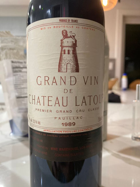 Rượu vang Pháp Chateau Latour Pauillac 1989