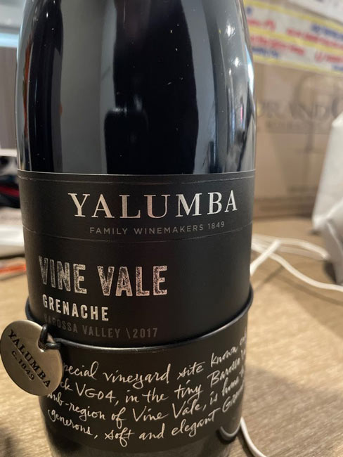 Rượu vang Úc Yalumba HP Sites Vine Vale Grenache