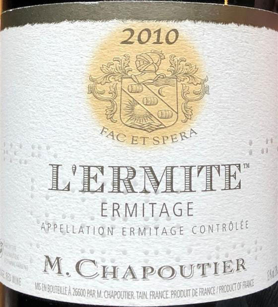 Rượu vang Pháp Chapoutier Ermitage L'Ermite 2010