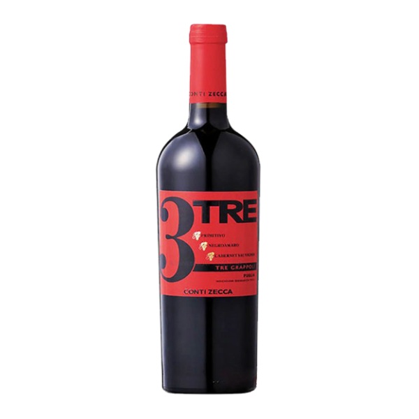 Rượu Vang Ý 3 Tre Grapolli Conti Zecca