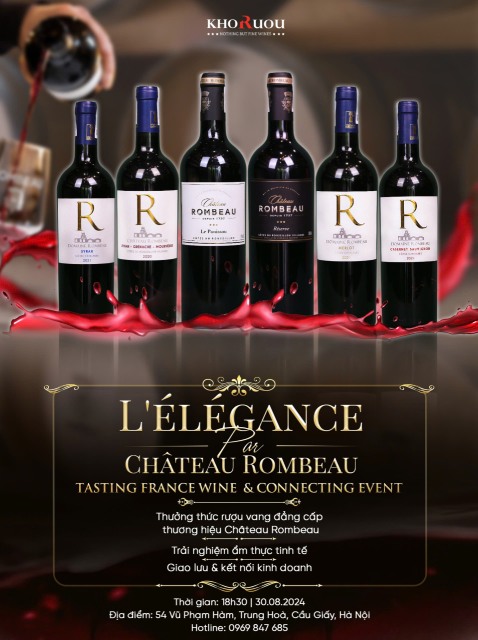 Sự kiện nếm thử Rượu Vang Pháp L'ÉLÉGANCE PAR CHÂTEAU ROMBEAU