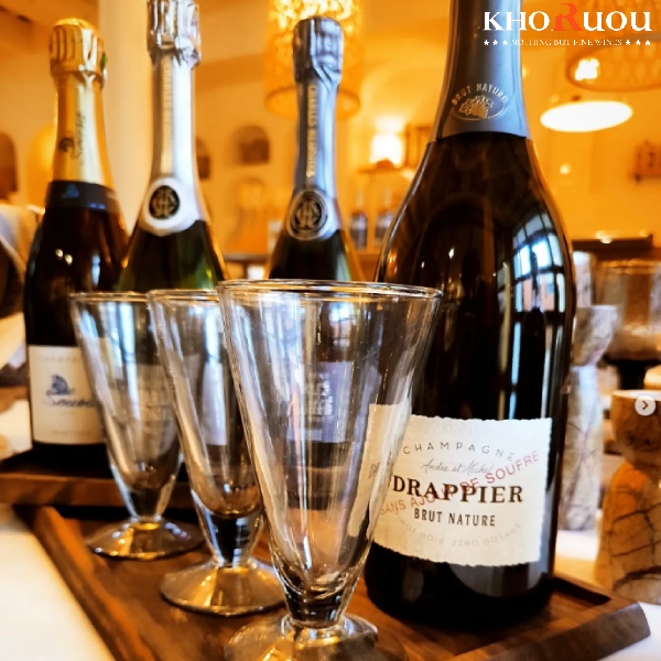 Rượu Champagne Pháp Drappier Brut Nature Zéro Dosage Sans Ajout de Souffre khoruou