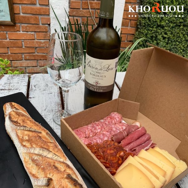 Rượu vang Pháp Baron de Luze Terra Vitis White khoruou