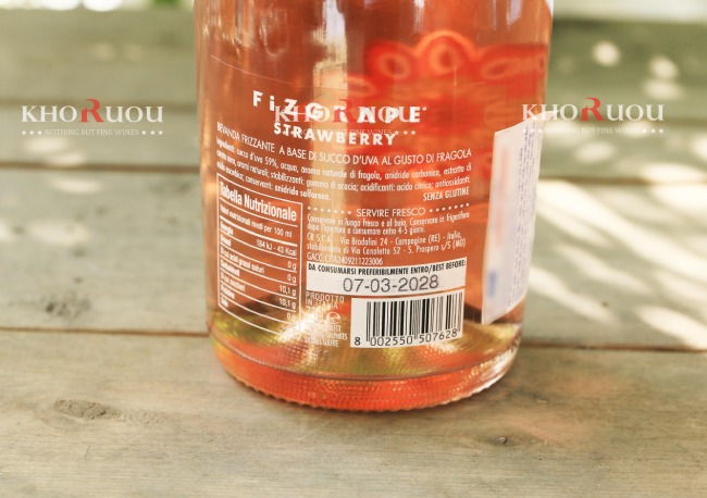 Rượu Vang Ý Sparkling FIZGRAPE Strawberry