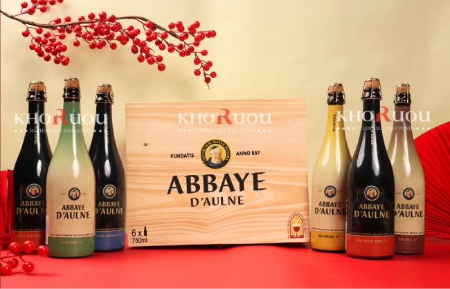 Bia Tết Cao Cấp: Thùng gỗ 6 chai bia Abbaye