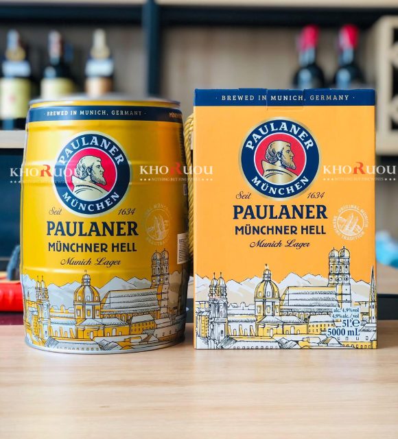 Bom Bia Tết Cao Cấp Paulaner Munchner Hell 5 Lít