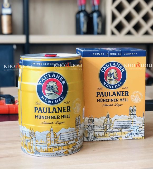 Bom Bia Tết Cao Cấp Paulaner Munchner Hell 5 Lít