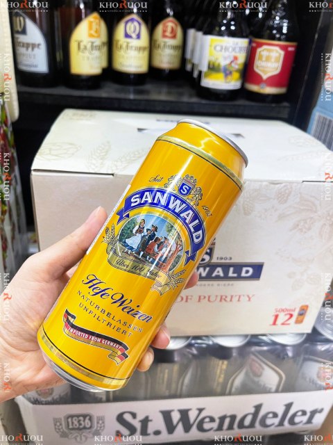 Xách Bia Tết Cao Cấp: 12 Lon Bia Sanwald Hefeweizen 4.9%