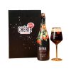 Xách Bia Tết Cao Cấp: Bia đen Cherie Biere Brune A La Cerise kèm Ly