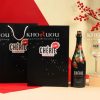 Xách Bia Tết Cao Cấp: Bia đen Cherie Biere Brune A La Cerise kèm Ly