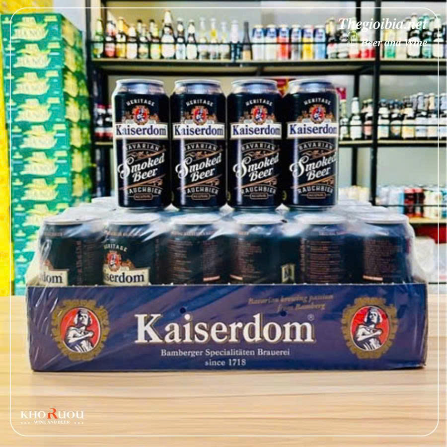 Bia Đức Kaiserdom Smoked 5,3% - thùng 24 lon 440 ml