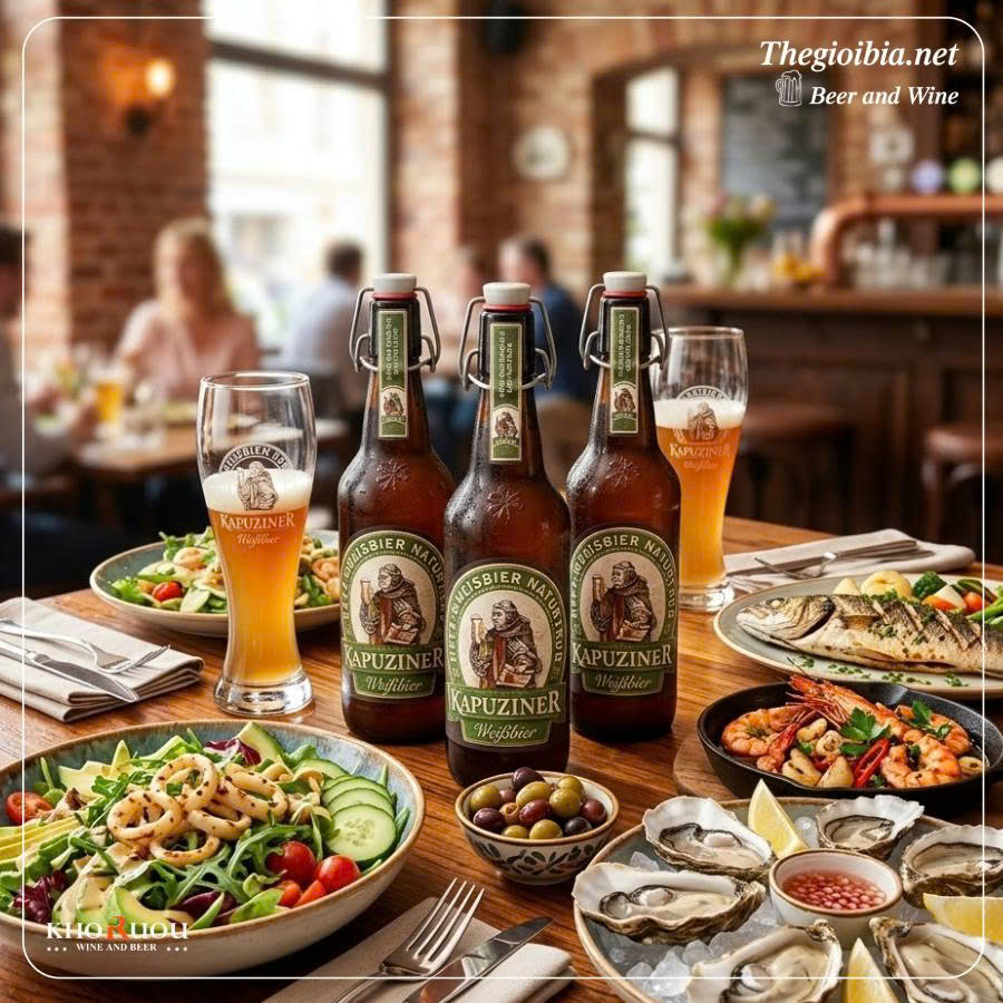 Bia-Duc-Kapuziner-Weissbier-Hefe-naturtrub-5.4%(4) Bia Đức Kapuziner Weissbier Hefe naturtrub 5.4% - Thùng 24 chai 500ml