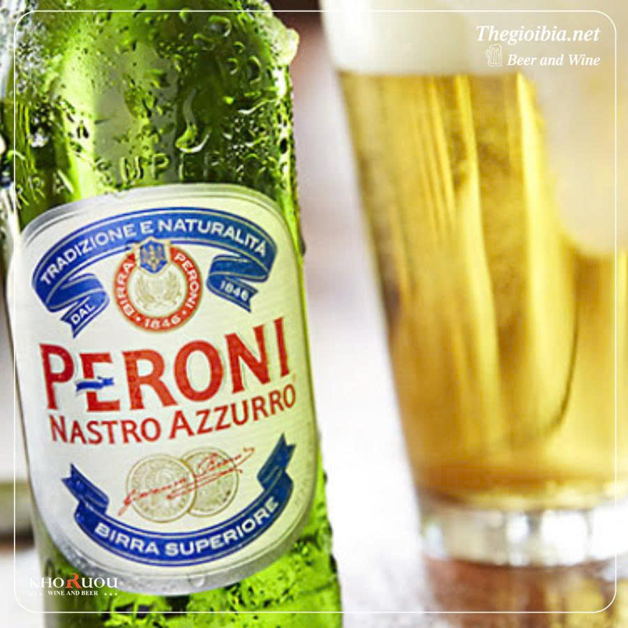 Bia Ý Peroni Nastro Azzurro 5,1% - thùng 24 chai 330ml