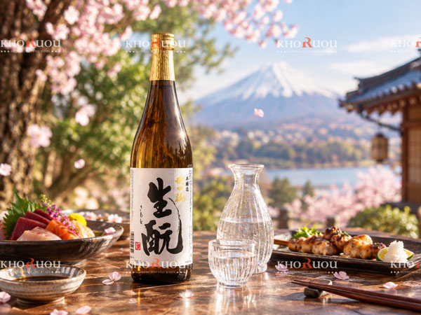 Rượu Sake Hakushika Honjozo Kimoto